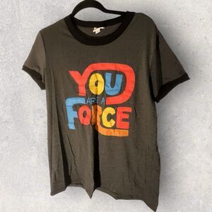 LulaRoe Liv Tshirt-Size Large-Solid Gray “You Are A Force!” TshirT -NWT